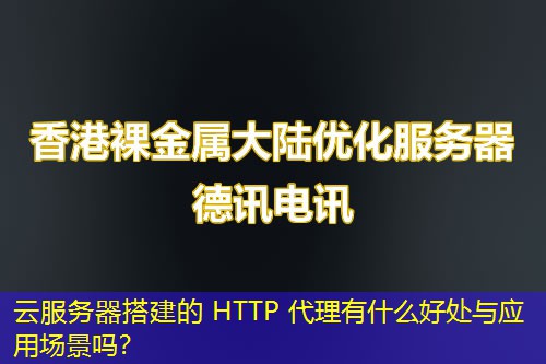 云服務器搭建的 HTTP 代理有什么好處與應用場景嗎？